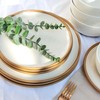 Lareina Plates and Bowls Set, 12 Pieces Farmhouse Ceramic Dinnerware
