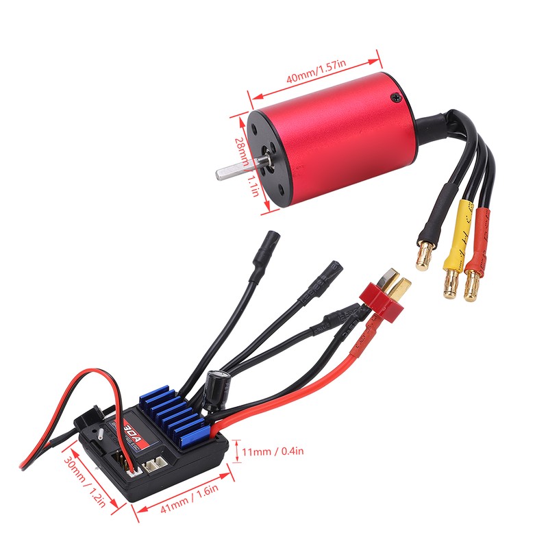RC 2.4G CH2 Transmitter Receiver Set with 2838 3600KV Brushless