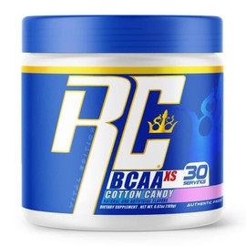 Ronnie Coleman Signature Series BCAA / Ronnie Coleman Signature Series BCAA XS 파우더 필수 아미노산 운동 후 근육 컨디션 케어 무설탕 하이드레이션 드링크 믹스 여성 및 남성용, 면 캔디, 1개
