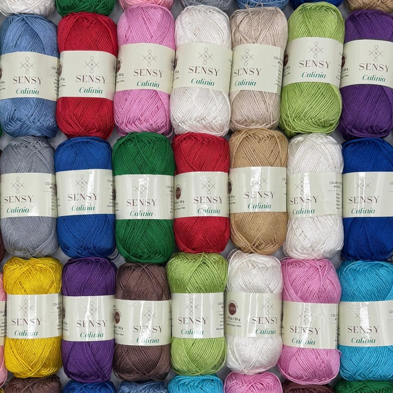 5 madejas de hilo Sensy Calinia, 100 % hilo de
