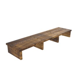 39IN Long Wooden Step Stool for Elderly, Half Wooden Riser Step Stool for High Bed, Bathroom, Kitchen and Living Room, 400LBs Loading(39.0" L*11.5" W*4.6" H)
