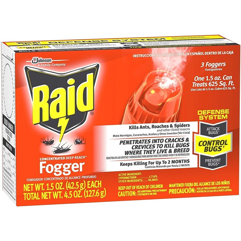 Raid Concentrated Deep Reach Fogger (Pack of 4)