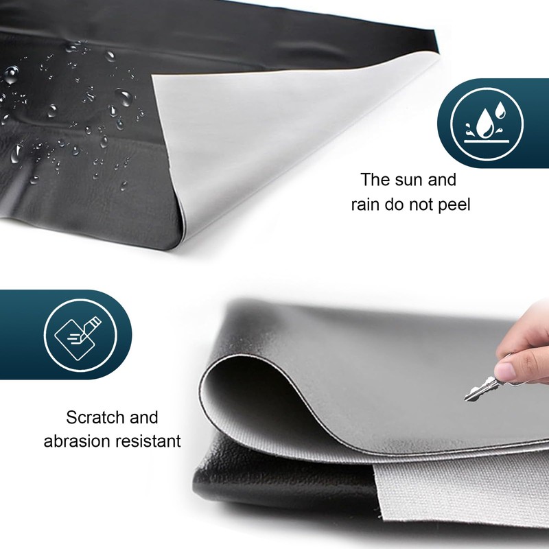 lekiliky Motorcycle Seat Cover, Soft Smooth Elastic DIY Leather Cover,