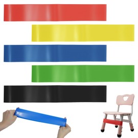 Pack of 5 Stretchy Chair Bands Children, Sensory Chair Bands School to Promote Concentration Children, Elastic Chair Bands for Children with Sensory ADHD and Autism, Flexible Seat Belts