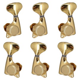 Gutahare 6Pcs Guitar Tuning Key Pegs Machine Head(3L + 3R) Sealed Tuning Key Pegs Tuners for ST Tele SG Style Electric Guitar ，Folk or Acoustic Guitars (Gold)