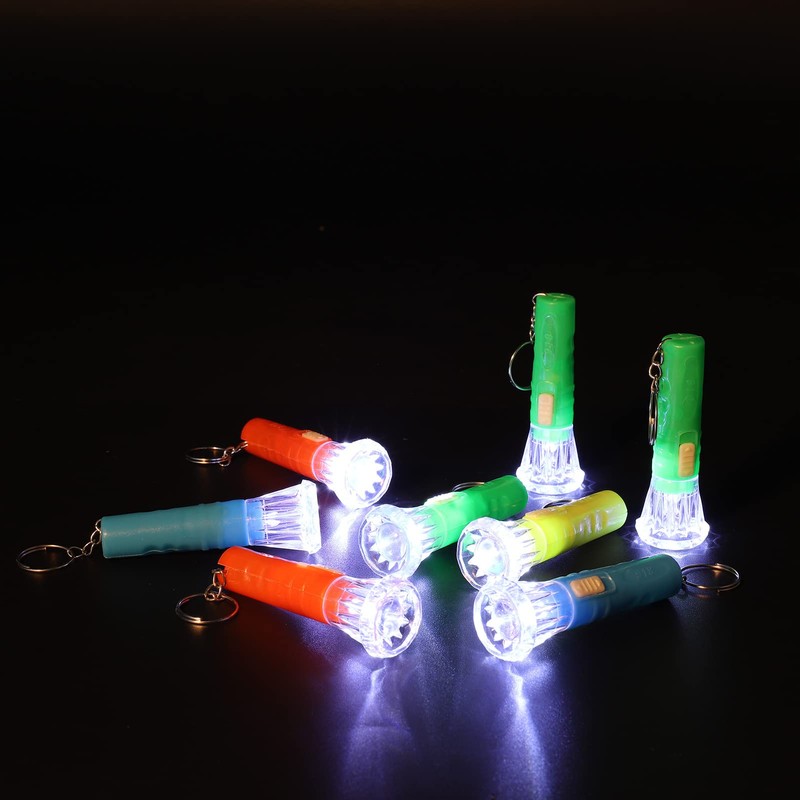 FRIUSATE 20Pcs Mini Torches Keyring Small LED Keyring Torch LED