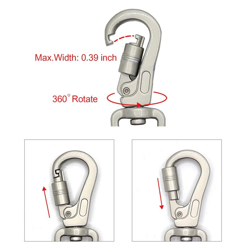 Heavy Duty Double Ended Collar Backup Clip for Dog Harnesses,