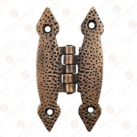 Adonai Hardware Abib Antique Iron H Cabinet Hinges (4 Pack, Antique Copper) for Vintage Barn Doors, Cupboards, Kitchen Wardrobes, Wooden Jewelry Box, Sheds, Furniture, Treasure Chest, Trunks