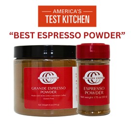 Civilized Coffee Grande Espresso Powder for Baking & Smoothies Non-GMO, Medium Roast, Gluten Free, 100% Arabica Coffee Jar (6 oz)