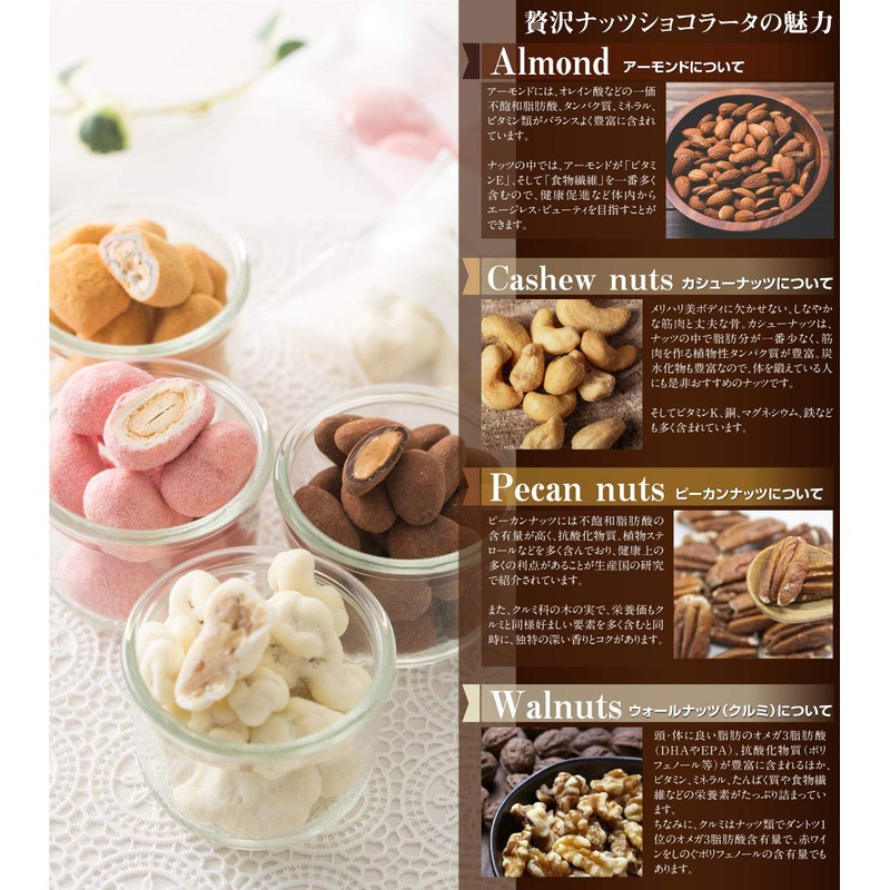 お菓子 チョコ 贅沢ナッツショコラータ4種×3袋(12袋)詰め合わせ ギフト チョコレート お歳暮 プレゼント 小分け アーモンドココア ピーカンナッツキャラメル