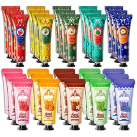DWDiWen 30PCS Hand Cream Gift Set for Women,Moisturizing Mini Hand Lotion Bulk,Travel Size Bulk Hand Cream for Dry Cracked Hands,Small Hand Moisturizer Set for Thank You Gifts and Party Favors
