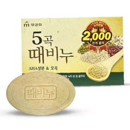5곡 때비누 90g 곡물 성분 각질 제거 목욕 비누 천연 피부 세정 욕실 용품 5 Grain Soap 90g Exfoliating Bath Soap with Natural Ingredients