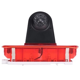 HD IP68 Auto Caravan Brake Light Roof Rear View Reversing Camera with Angle Adjustable Compatible with FIAT Doblo 263 Van/Opel Combo/doblo 2 Cargo Kasten/Kombi 263 (Camera+4.3" monitor)