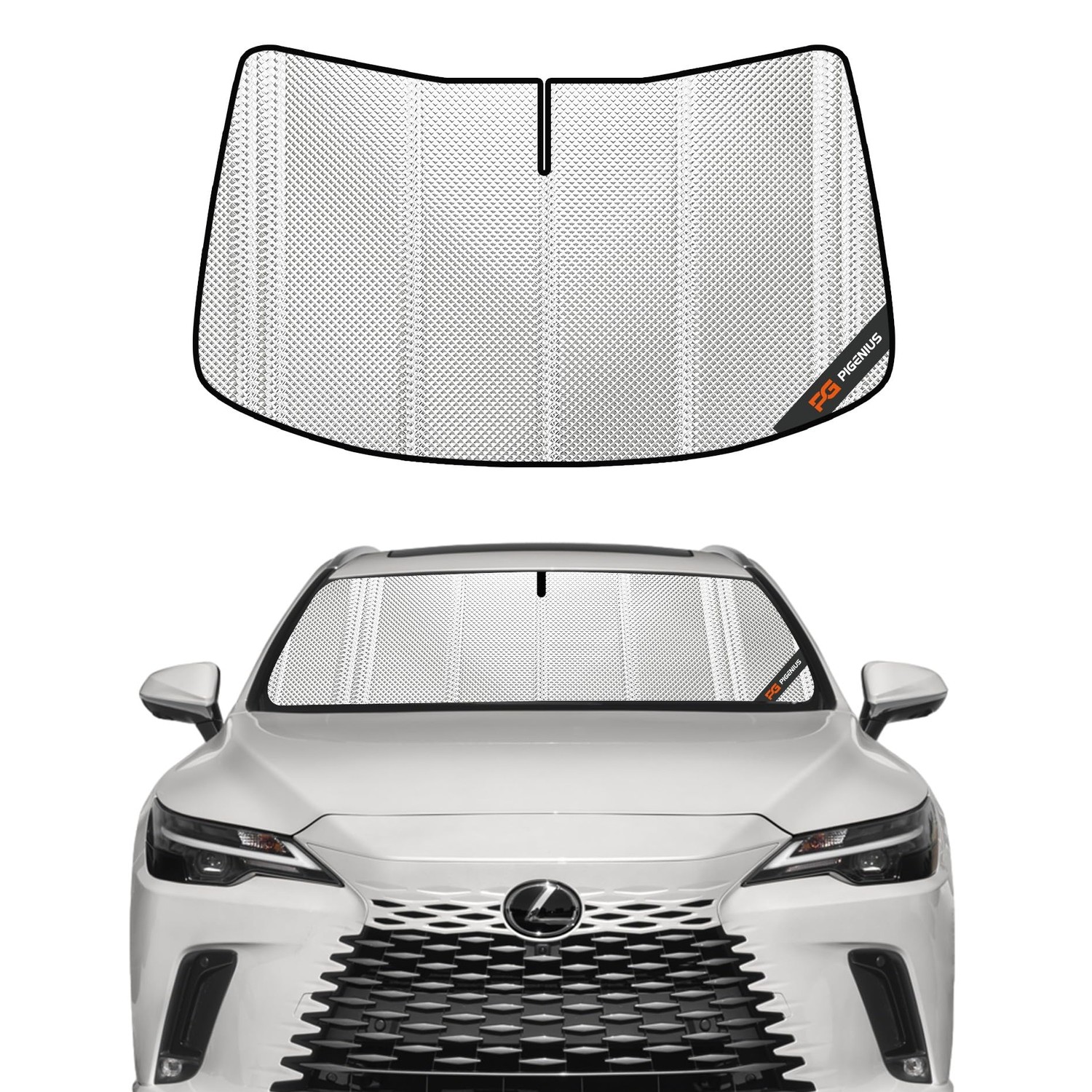 Pigenius Windshield Sun Shade for 2023-2025 Lexus RX. Full Front Window ...