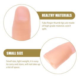 Prosthetic Fingertip 40 Pcs 40 Pcs Simulation Props Trick Fingers Silicone Finger Caps Fake Fingers Fake Fingers Fake Tongue Fingers Fake Finger Caps Multi-Tool Thumb