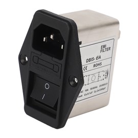 EMI Power Filter Single Phase IEC Socket Panel Power Line Filter Noise Suppressor for Medical Equipment AC115 250V