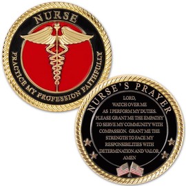 Nurse Prayer Coin - A Symbol of Compassion and Healing | Great Gift for a Nurse | Disabled Vet Owned Business | Nurse Prayer Coin