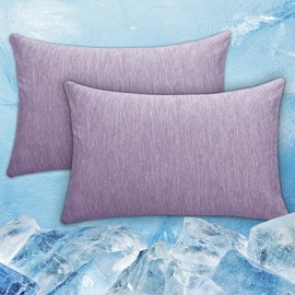 CHOSHOME Cooling Pillow Cases Zipper Pillow Covers Q-Max > 0.45 Zippered Pillowcases for Hot Sleepers, Soft, Breathable, Skin-Friendly, 2 Pack (Queen, 20"x30", Purple)