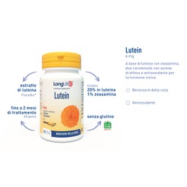 LongLife® Lutein | Luteina e Zeaxantina | Con FloraGlo® | Estratto da Tagetes erecta | Benessere della vista | Azione antiossidante | Fino a 2 mesi di trattamento | Senza glutine e doping free