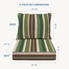 Honeycomb Essentials Outdoor Deep Seating Cushion, 24” x 24”, Stripe
