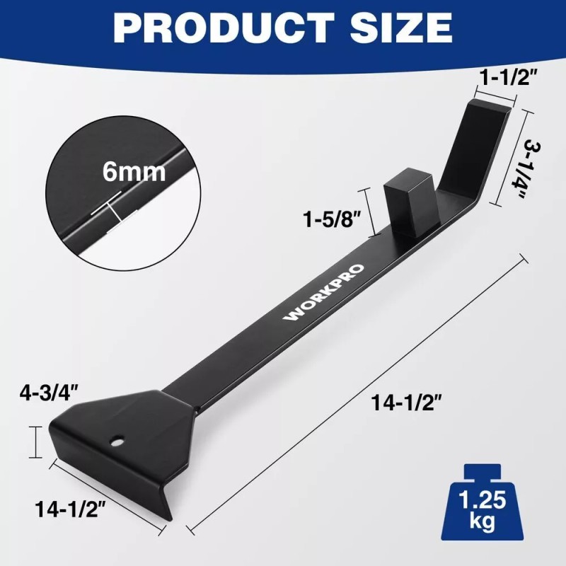 WORKPRO 17-inch Heavy Duty Pull and Pry Bar Professional Pull