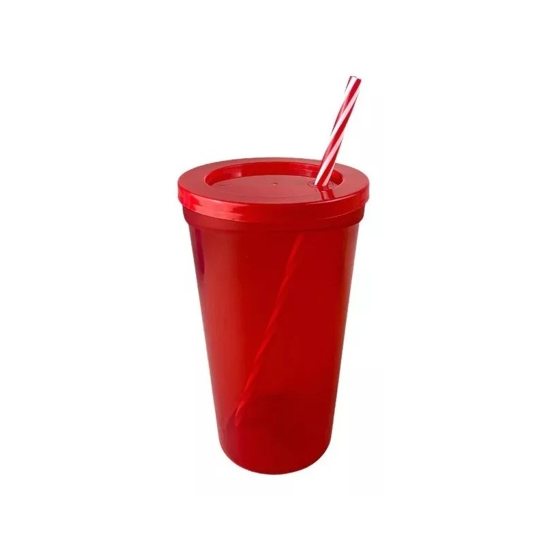 Like Shop Vaso De Plástico Con Popote Yuliana 20 Piezas