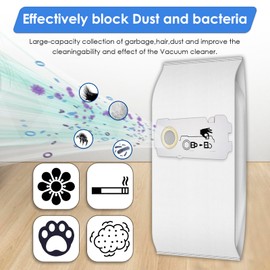 (8 Pack) 204308 CT Mini/Midi-2/5 Replacement Filter Bags Compatible with Festool CT MINI, CT MINI I, CT MIDI and CT MIDI I from 2019 Onwards, CTC MINI/MIDI and CT 15, Dirt Disposal Bags, Dust Bags