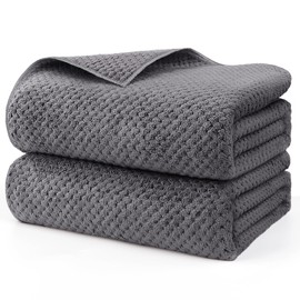 HOMEXCEL HOMEXCEL Bath Sheets Towels Set Pack of 2 (35 x 70 Inches), Ultra Soft Bath Towel for Bathroom, Lightweight and Quick Drying Towels for Body, Yoga, SPA, Fitness, Grey