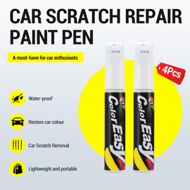 Pardofelis 4 Stück Lackstift Auto Weiß, 12ml Auto Reparatur Lack Auto Pinsel, Auto Kratzer Reparatur Stift, Autokratzer Reparaturmittel Autolack Reparatur für Autos Reparaturwerkzeug
