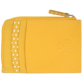 Mala Leather Moonflower Collection Leather Coin Purse/Card Holder RFID 4249_56 Yellow