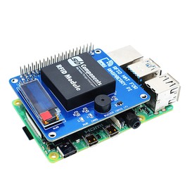 sb components RFID HAT for Raspberry Pi with 0.91” OLED Display, RFID Shield Expansion HAT for Raspberry Pi 4B/3B+/3B/2B/B+/A+/Zero and Zero W, Raspberry Pi RFID Reader & Control Board