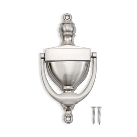 SANATO Nickel Door Knocker Hardware Door Knockers for Front Door, 6.2 inch Height (6.2" Height, Nickel)