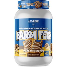 Axe & Sledge Farm Fed 100% Whey Protein Isolate | 25g Protein | Low Carb, Low Sugar, Gluten Free | Protein Powder for Men and Women | Keto | Made in The USA | 28 Servings, Sweet Cream Cold Brew
