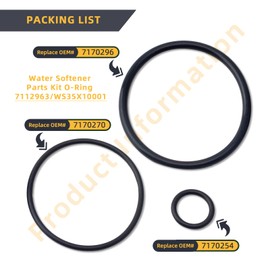 7112963/ WS35X10001 Water Softener O-Ring Kit, Compatible with Northstar, Sears Kenmore, GE, Whirlpool, etc., Replaces 133529, 7133480, and 7133503 Water Softener Systems