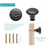 Seimneire 12pcs Black Cabinet Knobs, Retro Ceramic Dresser Knobs, 34mm