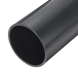 sourcing map 4 Inch PVC Rigid Tube Round Pipe Tubing Hardware Tubing 104mm ID 114mm OD 9" Length Dark Grey High Impact for Water Pipe, Crafts, Cable Sleeve
