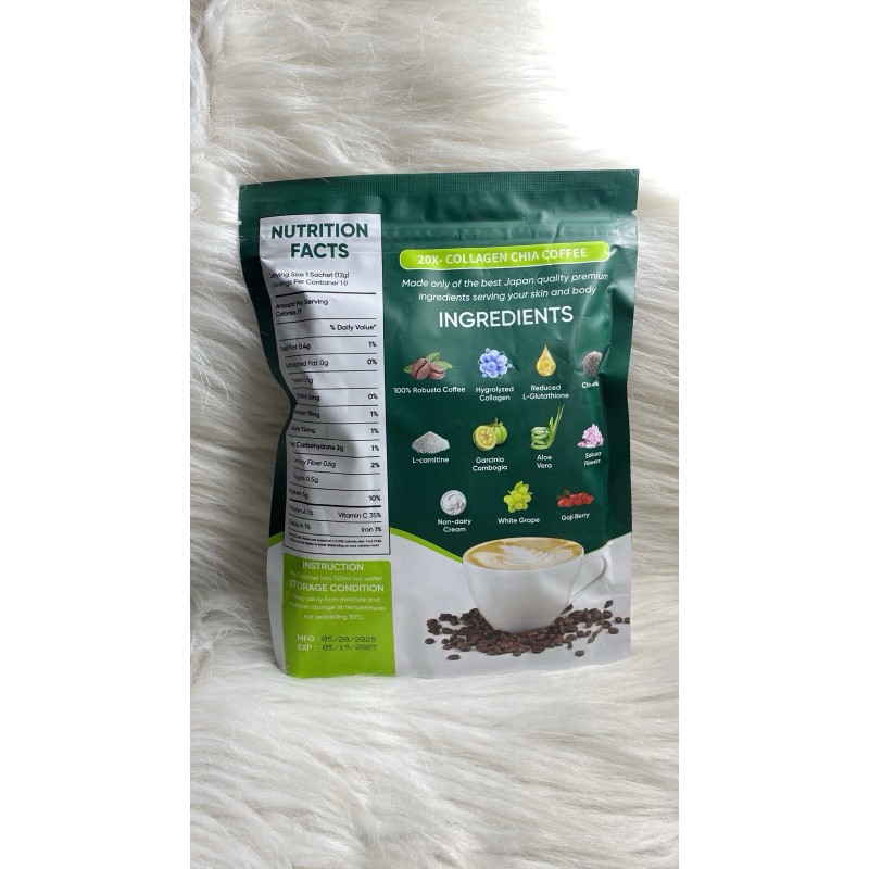 FIT GUM 2 PACK/ FITGUM 20X Collagen Chia Coffee -