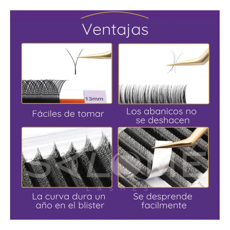 Nagaraku Extensiones De Pestañas 6d W Fibras Tecnológicas