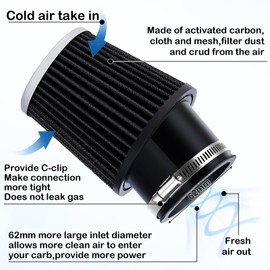 SOFO 212 Predator Performance Parts Air Filter kit w/Spark Plug for Mini Bike Go Kart 6.5Hp Baja MB165 & MB200 CT200U BT200X CT200U-EX （Black）