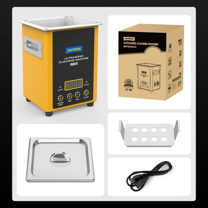 AUTOOL Ultrasonic Cleaning Machine Fuel Inector Cleaner Heating Adjusting Time