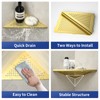 Bernkot Corner Shower Shelves 10", Brushed Gold 304 Stainless Steel