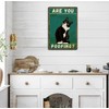 Black Cat Wall Decor Are You Pooping Sign Funny Metal