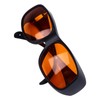 Safety Goggles 190 to 490nm Black Frame Orange Lens OD5