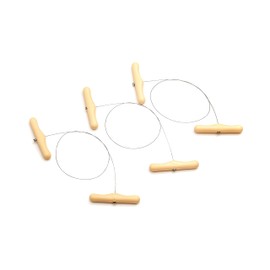 Cheese Slicer Wire 17.7 Inch - Cheese Cutter with Wire - Slicers/Strings for Block Cheese with Handles, Stainless Steell, 3 Pcs