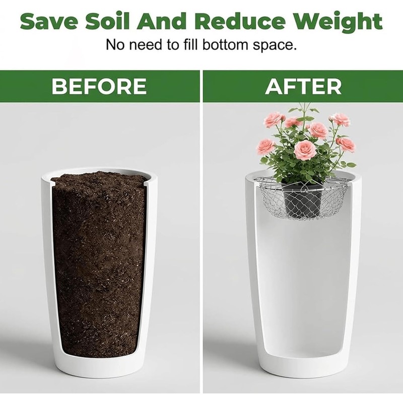 Insertos Ajustables para Macetas Grandes 12-18", Elevador de Plantas con
