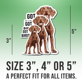 German Shorthaired Pointer Sticker Liver GSP Lover Decal Got Bird Vinyl Stickers Weather-Resistant Stickers for Water Bottles Laptop Window Car 3"