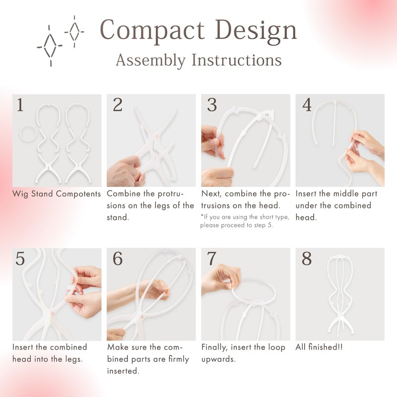 LINEASTORIA Wig Stand - Compact and easy to carry -