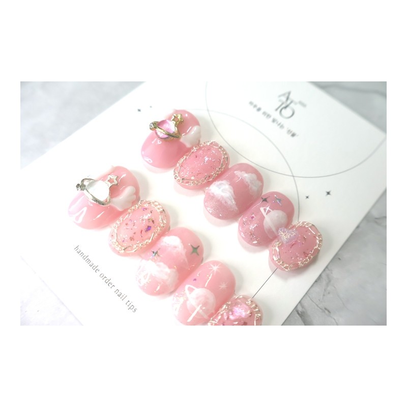 Handmade nails - Wandering Star - Short Square / 수제네일