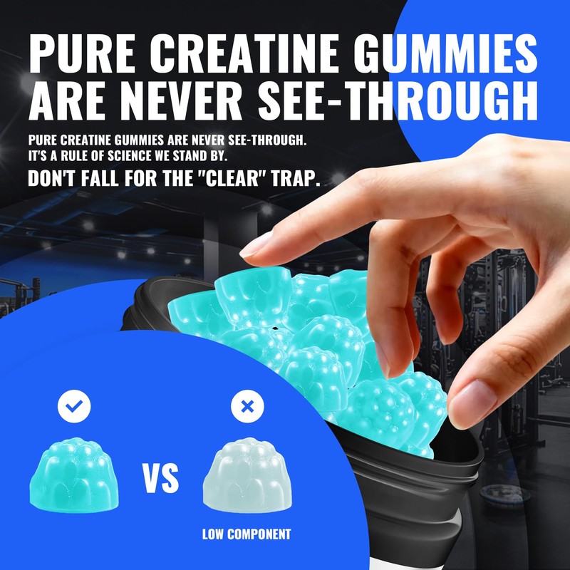 Natures Aid Creatine Monohydrate Gummies (5g) – Pre-Workout Energy &