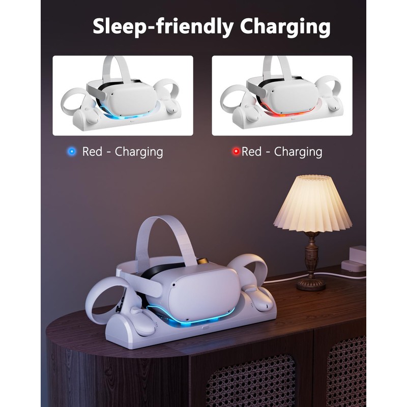 Magnetic VR Charging Dock for Me-ta Quest 2 & Controllers,